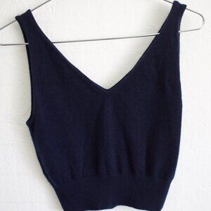 Quince 100% Mongolian Cashmere Cropped Top